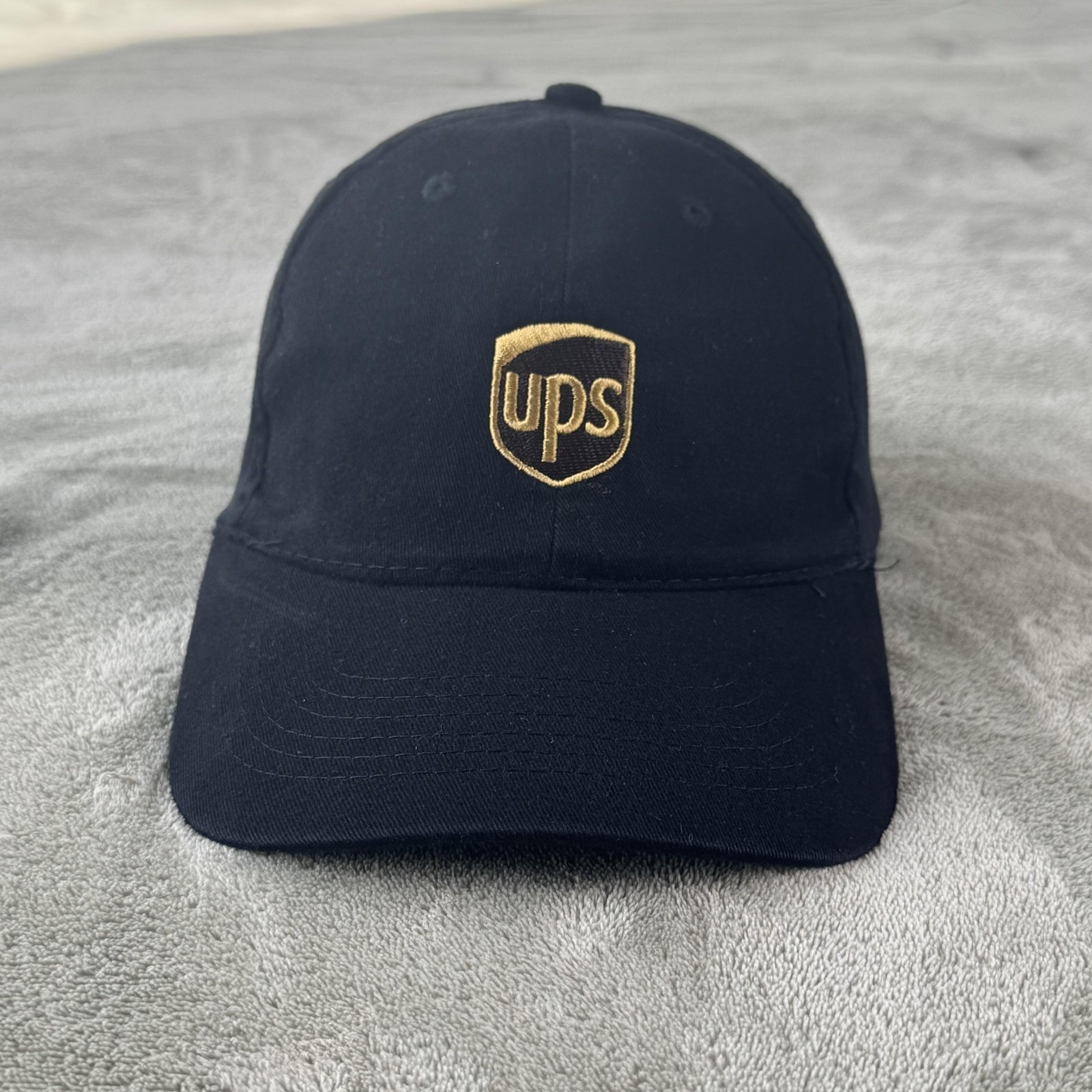 Ups Hat Cap Strap Back Mens One Size Black Bump Cap Twill Workwear Logo